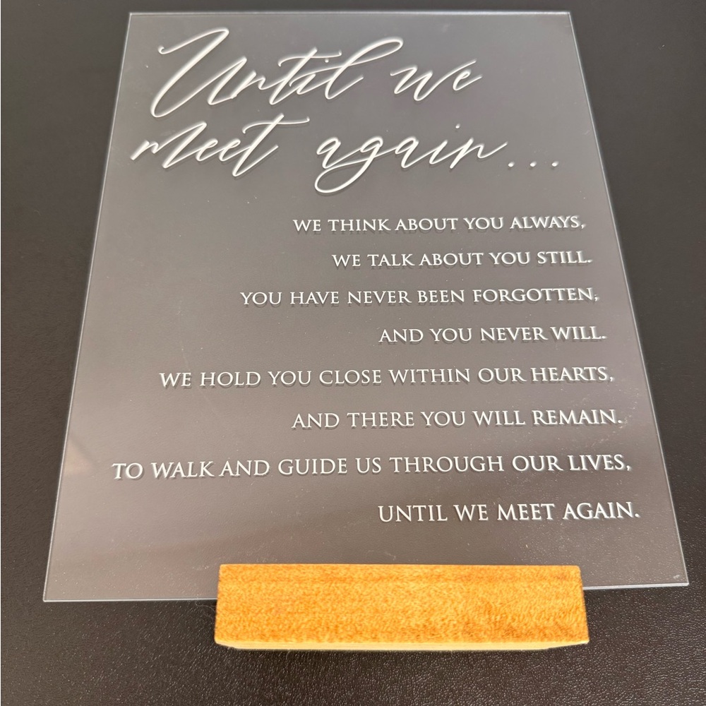 Memorial Plaque with Stand